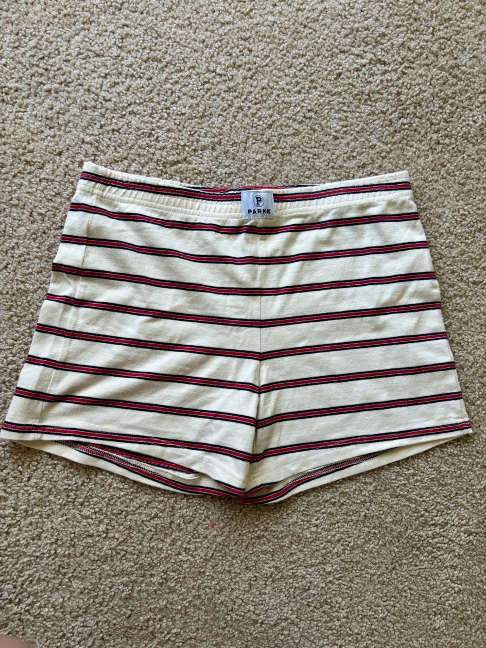 PARKE Striped Knit Shorts